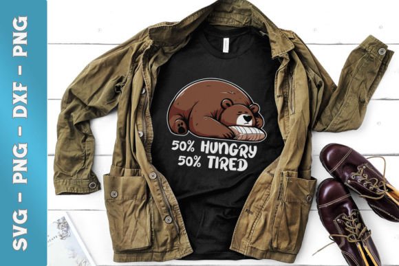 50 Hungry 50 Tired Funny Lazy SVG Graphics for Crafts