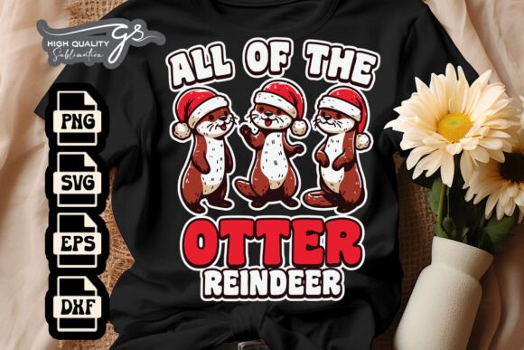 All Otter Reindeer Funny Xmas SVG Graphics and Crafts
