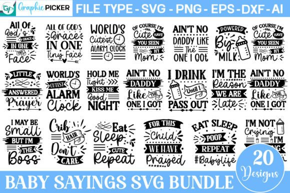 Baby Sayings SVG Bundle, Funny Baby SVG Graphics and Crafts Review