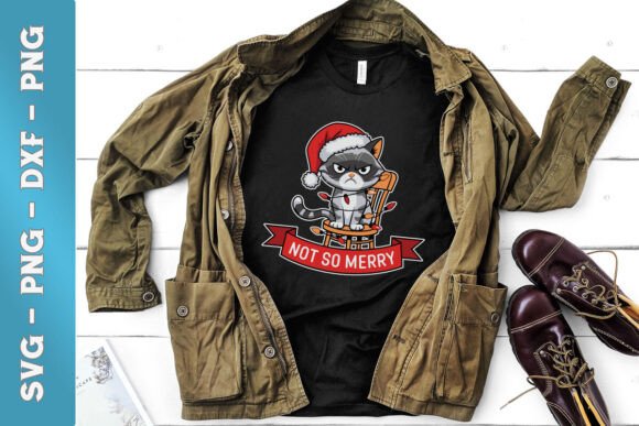 Christmas Cat Not so Merry Funny Cat SVG Graphics and Crafts Review