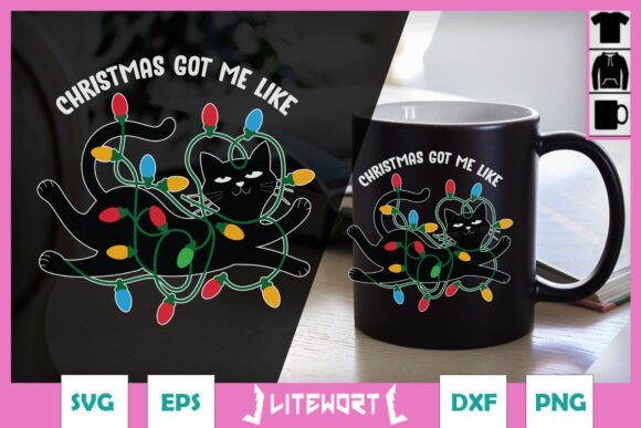 Christmas Got Me Like Funny Cat SVG Graphics and Crafts Review