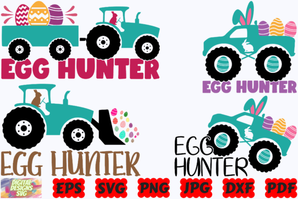 Egg Hunter SVG Funny Easter SVG PNG Graphics and Crafts