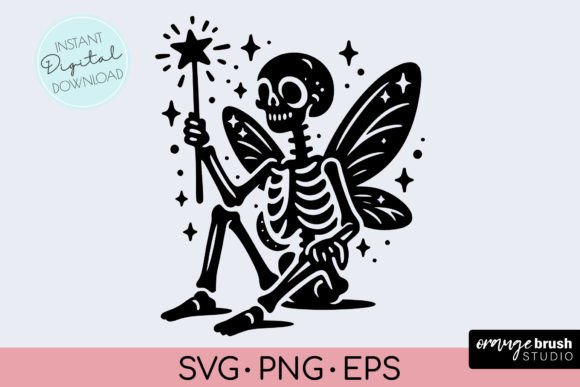 Fairy Skeleton SVG Funny Skeleton File Graphics and Crafts