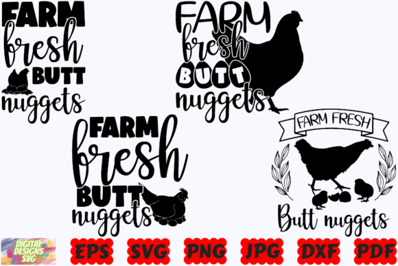 Farm Fresh Butt Nuggets SVG Funny Farm Graphics and Crafts Review
