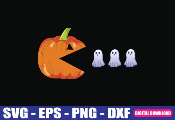 Halloween Pumpkin Funny Ghosts SVG Graphics for Crafts