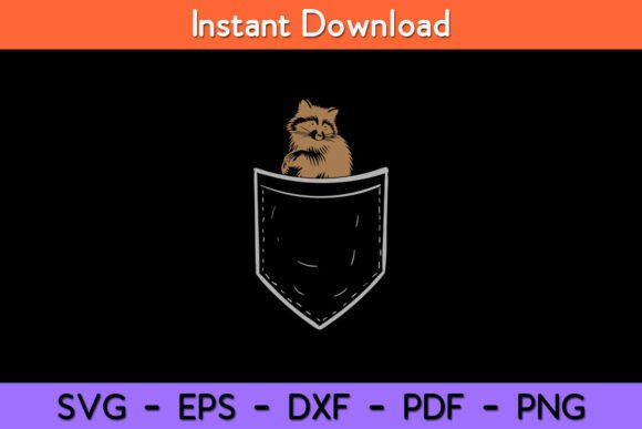 Pocket Raccoon Funny Raccoon Svg Design for Graphics and Crafts