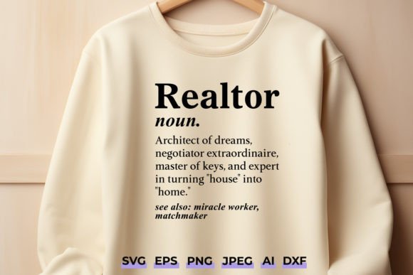 Realtor Definition SVG Funny Real Estate Graphics and Crafts