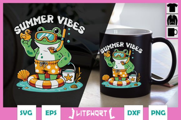 Summer Vibes Funny Frog SVG Graphics and Crafts Review