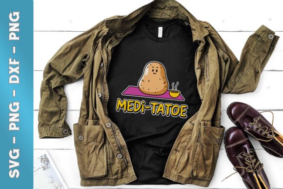 Yoga Meditation Funny Potatoe SVG Graphics and Crafts